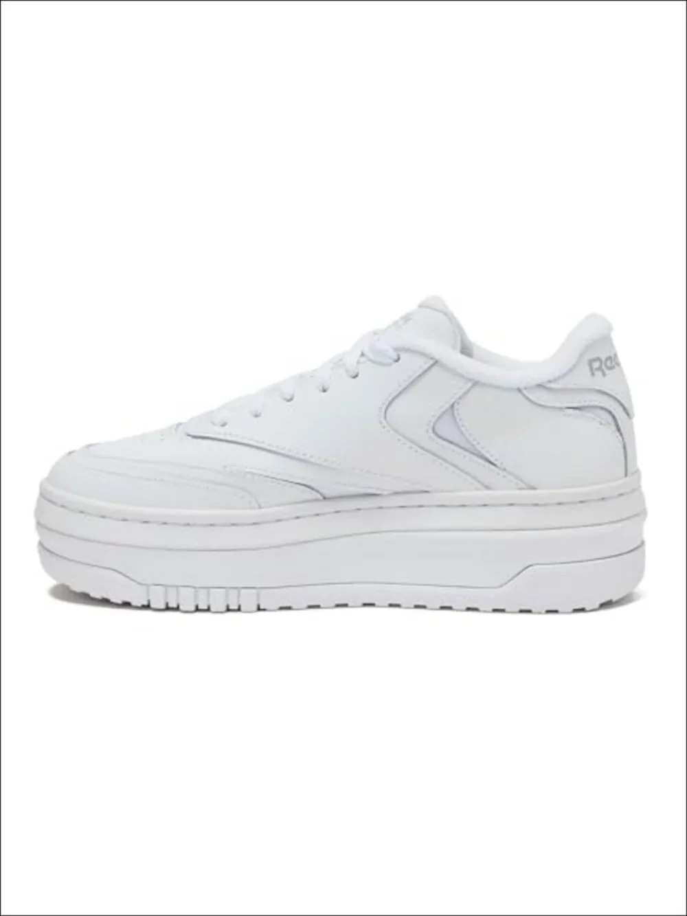 Platform Sneakers Leather Upper Lace-Up Casual Walking Tennis Shoes_2